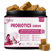 NATURE TARGET Probiotics for Dogs soft chews in bottle enhance gut balance