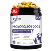 Nature Target Probiotics bottle with 6B CFU for dogs supports gut health.