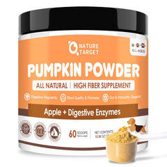 Nature Target Pumpkin topper with scoop for dogs β gentle digestion support.