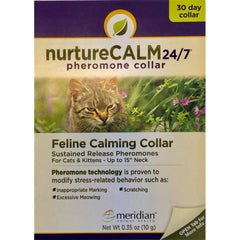 NatureCalm NurtureCALM feline collar closeup promotes calm during stressful situations.