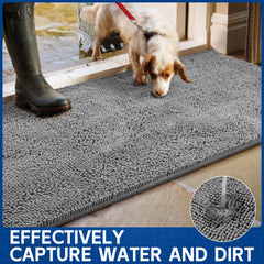 Naturei chenille texture close-up showing plush surface and warmth underfoot.