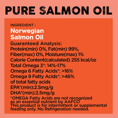 Nature's Diet Salmon Oil natural color from fish oil, no artificial dyes.