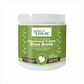Nature's Logic Dehydrated Turkey Bone Broth Powder topper on kibble for extra hydration