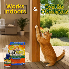 Nature's MACE Cat Mace spray used outdoors to protect garden beds and walkways.