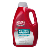 Nature’s Miracle Advanced Platinum No More Marking bottle for indoor training deterring revisits.