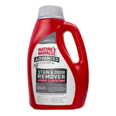 Nature's Miracle Advanced Platinum bottle pour cleans carpets with a fresh scent