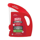 Nature's Miracle bottle pour shows targeted application for tough dog messes