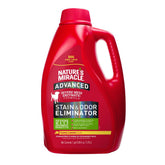 Nature’s Miracle Advanced Stain and Odor Eliminator bottle with sunny lemon scent for tough messes.