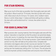 Nature's Miracle enzymatic formula works as long as the mess remains