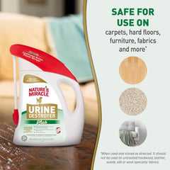 Nature's Miracle Flip-and-Go sprayer with extension wand enables precise application.
