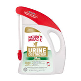 Nature's Miracle Urine Destroyer Plus spray bottle ready for spot treatment.