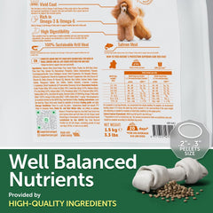 Nature's Protection small-breed crunchy kibble for easy chewing in tiny mouths.