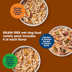 Nature's Recipe grain-free chicken venison recipe in savory broth cups