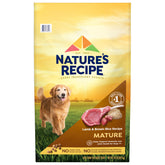 Nature's Recipe Mature Lamb & Brown Rice dry dog food, 24 lb bag, supports senior vitality.