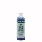 Nature's Specialties Lav-N-Derm bottle demonstrates ultra-concentrated cleansing for dogs