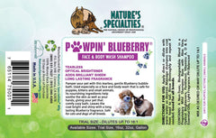 Soft lather bubbles from Pawpin' Blueberry shampoo for gentle grooming.
