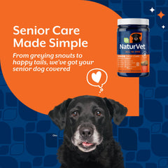 NaturVet All-in-One Senior dog chews with milk thistle and quercetin for antioxidant support.