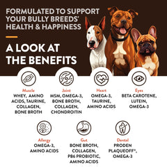 NaturVet Bulldog Breed Supplement coat and skin care for healthy shine.