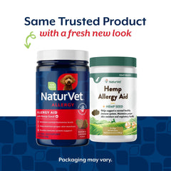 NaturVet Hemp Allergy Aid close-up chews showing texture and palatability for easy dosing.