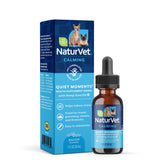 NaturVet Hemp Quiet Moments Drops bottle for calming support.