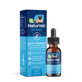 NaturVet Hemp Quiet Moments calming drops for cats bottle image promoting gentle relaxation