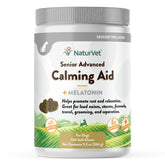 NaturVet Quiet Moments jar with soft chews promoting calm for anxious dogs