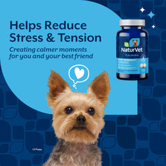 NaturVet Quiet Moments wheat-free dog chews offer a tasty calming option.