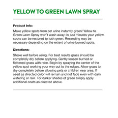 NaturVet urine spots transformation visible as bright green grass