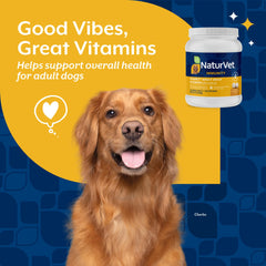 NaturVet Vita Pet Adult Plus bottle shows USA-made and veterinarian-formulated.