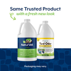 NaturVet Yard Odor Eliminator hose sprayer attachment enables easy lawn and patio spraying.