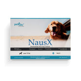 NausX anti-motion sickness tablets bottle shown for easy travel relief