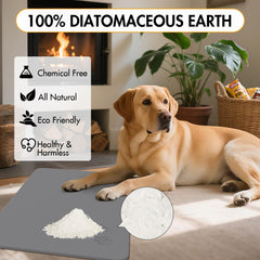 NAVKONY fast-drying pet mat soaks up water and food, reducing mess around bowls.