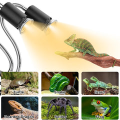 NBIIUYIGE gooseneck heat lamp adjustable to target basking spots