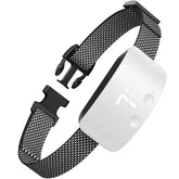 NBJU bark collar packaging showing features and size range for dogs