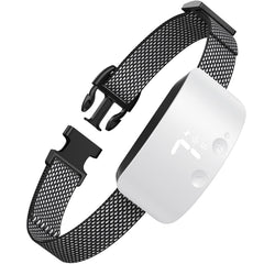 NBJU bark collar packaging showing features and size range for dogs