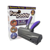 NC Furdaddy Sonic Pet Hair Remover roller on packaging, ready to use