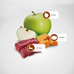 ND pumpkin-venison kibble bag front, highlighting ingredients and packaging.