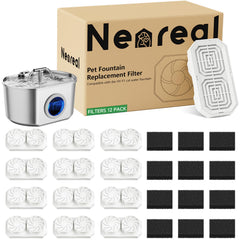 Neareal cat fountain filters pack, front view, easy replacements for busy multi-pet homes.