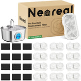 Neareal cat fountain filters 12-pack keeps water clean and easy to replace.