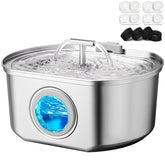 Neareal cat water fountain with water level window for easy monitoring