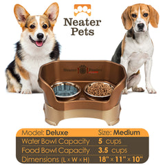 Neater Feeder Deluxe 3.5-cup food bowl included for medium dogs