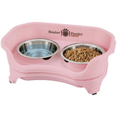 Neater Feeder Express mess-proof feeding station with raised bowls keeps spills contained.