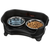 Neater Feeder Express mess-proof feeding station keeps spills contained around bowls.
