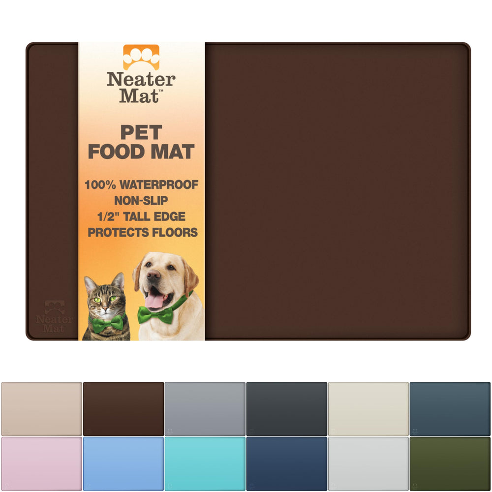 Neater Mat under bowls protects floors from spills.