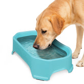 Neater Pet Brands extra-large water bowl, side view, ideal for outdoor hydration on hot days.