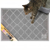 Neater Pets Neater Mat in grey traps litter and protects floors.
