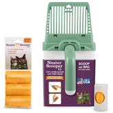 Neater Scooper XL with bag dispenser for quick, mess-free litter duty.
