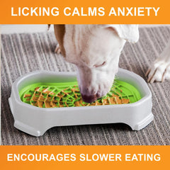 Neater Pets Neat-LIK vanilla-bean mat assists with treat-based engagement.