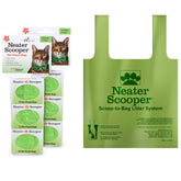 Neater Pets Neater Scooper with green scoop and bags for easy waste disposal