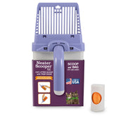Neater Scooper XL deposits waste directly into a bag for mess-free scooping